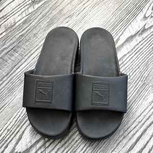 Puma Black Platform Slides sides 8.5 - Never Worn